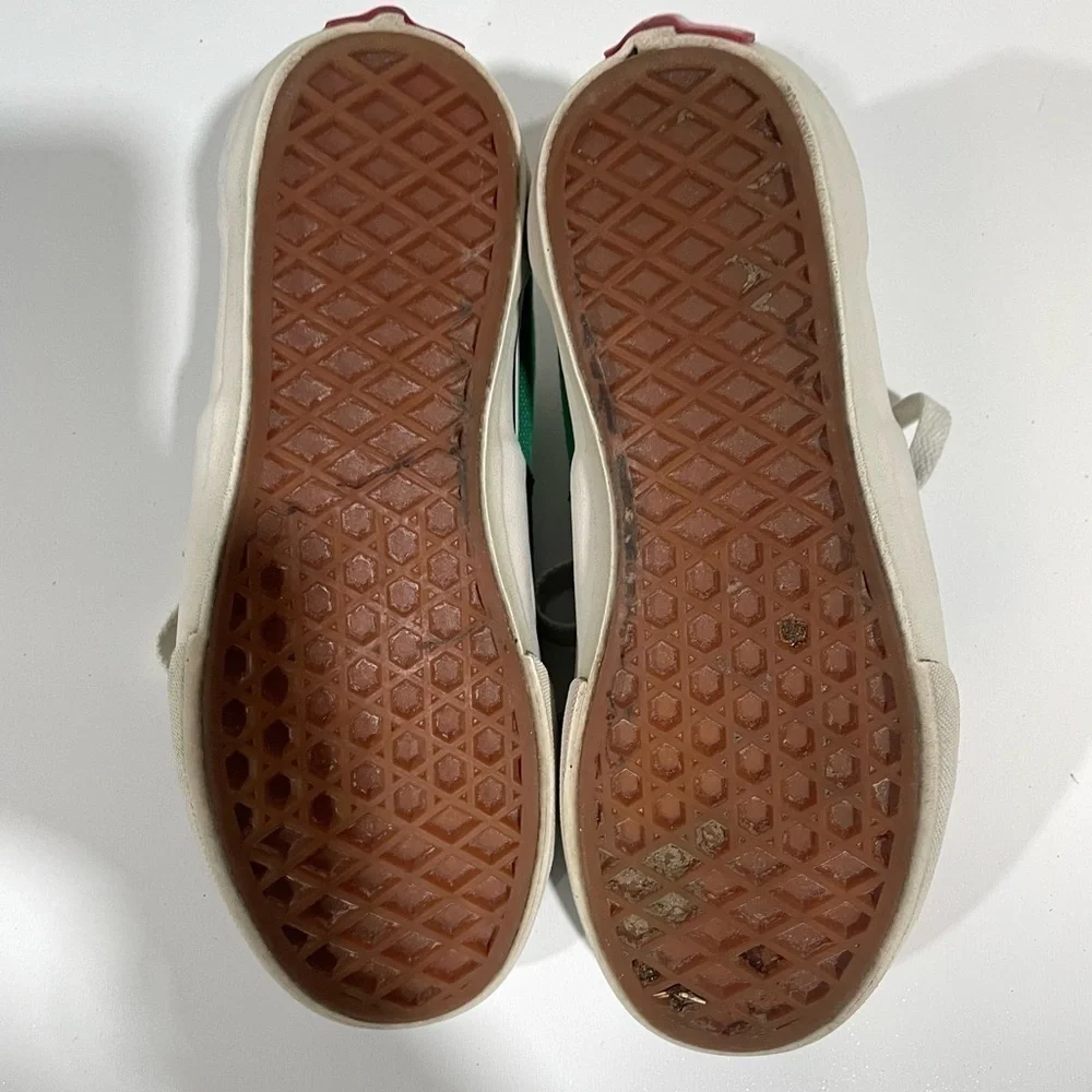 VANS skate era green black canvas low top shoe size 12.5